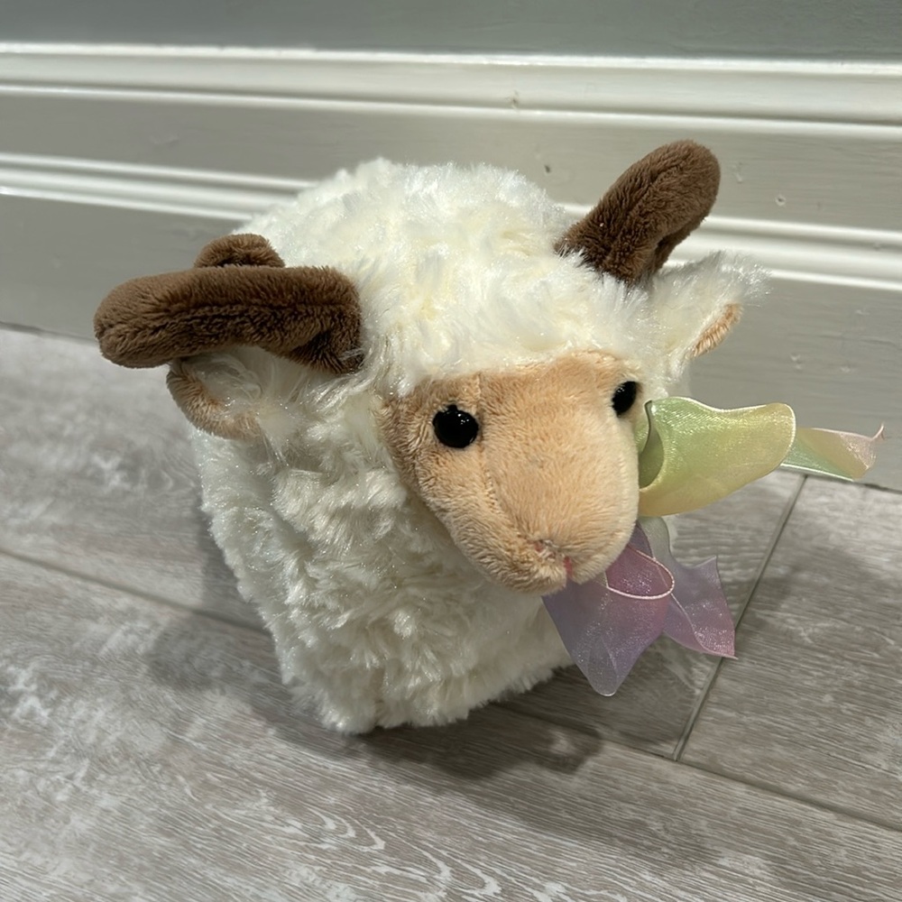 Stuffed Ram Sheep with Bow